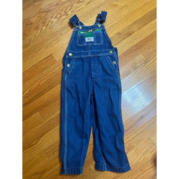 Liberty Denim Overalls Kids Size 3  Blue Adjustable Straps Pockets Classic - Picture 1 of 4